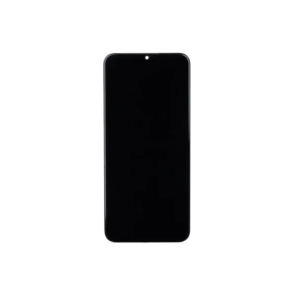 LCD kijelző + érintőegység + elülső tok Samsung A035F Galaxy A03 készülékhez fekete