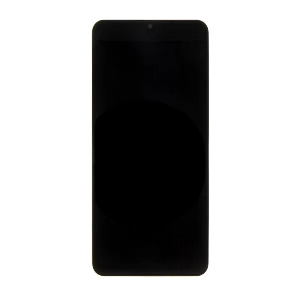 LCD kijelző + érintő egység + elülső tok a Samsung A326 Galaxy A32 5G készülékhez fekete (Version T)