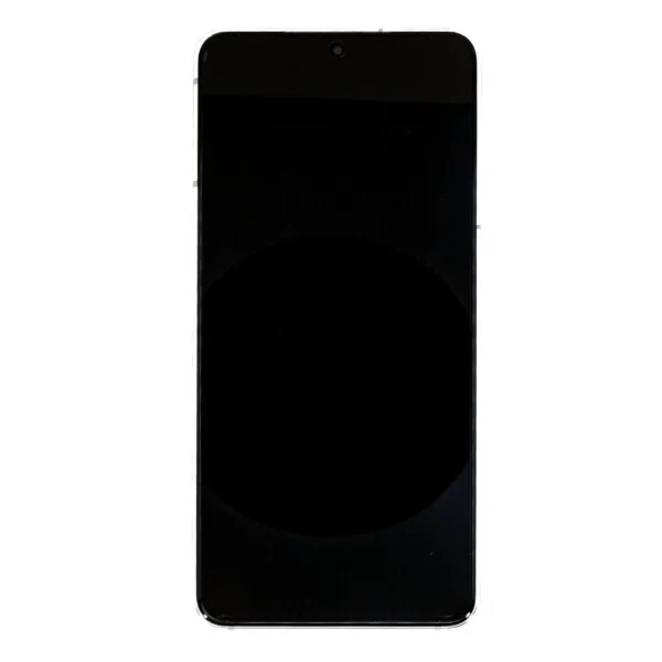 LCD kijelző + érintőegység Samsung SM-G991 Galaxy S21 készülékhez, kameramentes, Service Pack, fehér