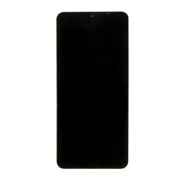 LCD kijelző + Érintő egység + Elülső tok Samsung M127F Galaxy M12 készülékhez fekete