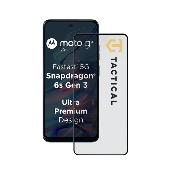 Tactical Glass Shield 5D kijelzővédő Motorola G45 készülékhez fekete