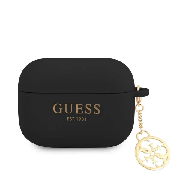 Guess 4G Charm szilikon tok AirPods Pro készülékhez fekete