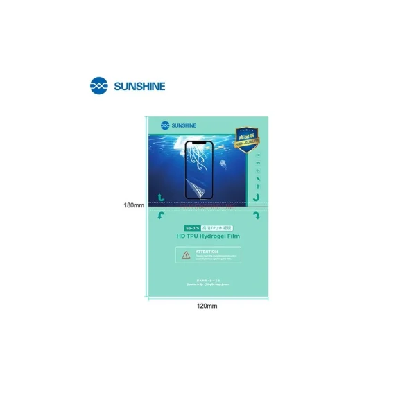 SUNSHINE SS-075 Hidrogel filmek okostelefonokhoz, 50 db