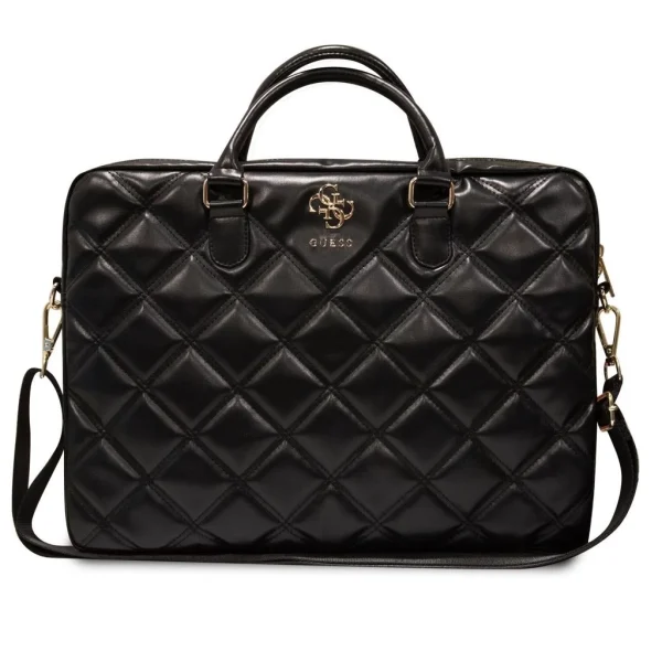 Guess PU Quilted 4G Metal Logo laptop táska 15/16 fekete