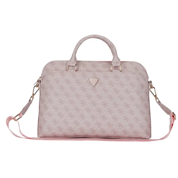 Guess PU 4G Triangle Logo laptop táska 13/14/15 rózsaszín