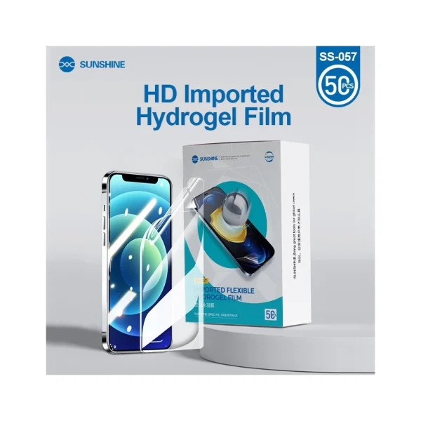 SUNSHINE SS-057 HD rugalmas hydrogel fóliák telefonokhoz – 50 db csomag