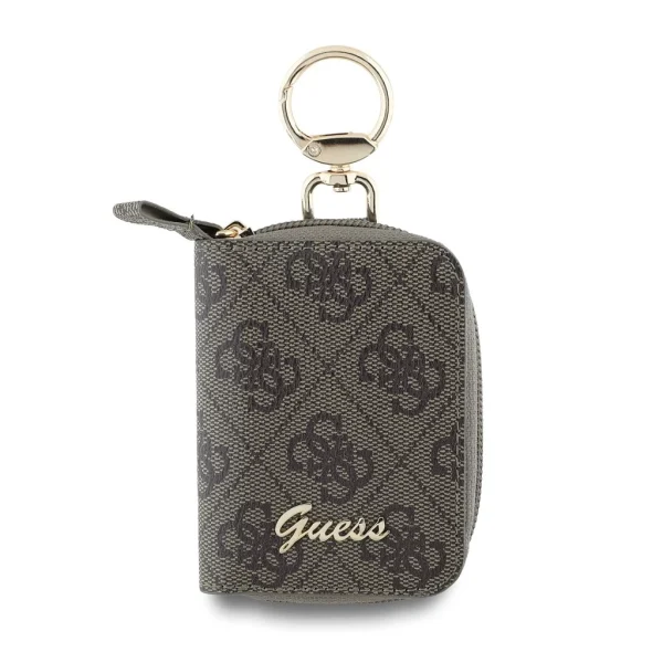 Guess PU 4G Script Logo kulcstartó barna