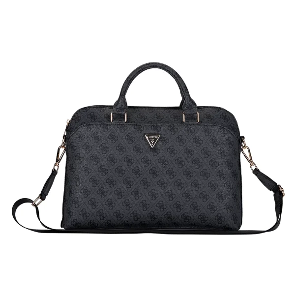 Guess PU 4G Triangle Logo laptop táska 13/14/15" fekete
