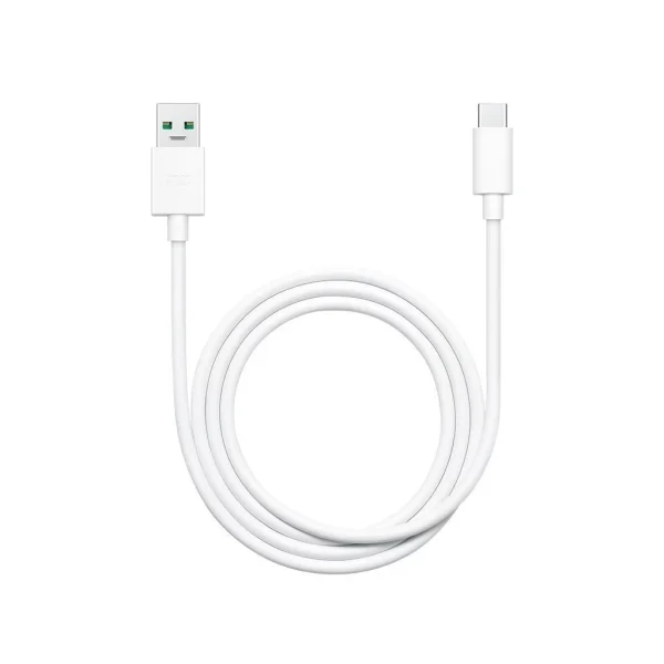 DL129 Realme USB-C Adatkábel Gyors Töltés 65W 1m Fehér (Bulk)