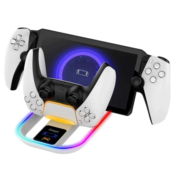 iPega P5P11 Töltőállomás with RGB 2in1 for Playstation Portal Remote Player és PS5 Controller készülékhez fehér