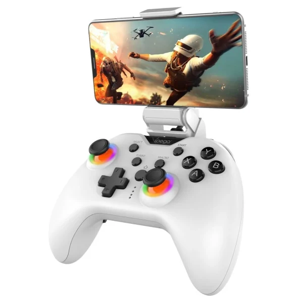 iPega 9111B Bluetooth RGB játékvezérlő Android/iOS/PS3/PS4/PC/N-Switch készülékhez fehér