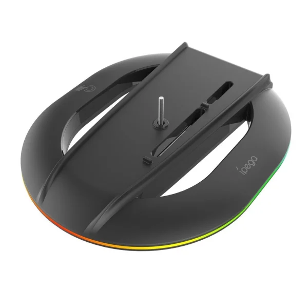 iPega P5S035SAH állvány (2xUSB-A, RGB-vel) PS5 Slim/PS5 Pro készülékhez fekete (Damage Package)