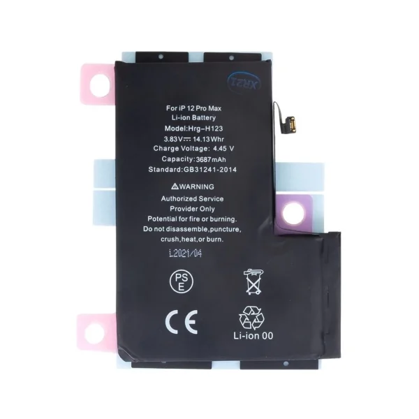 Akkumulátor iPhone 12 Pro Max készülékhez 3687mAh Li-Ion (Bulk)