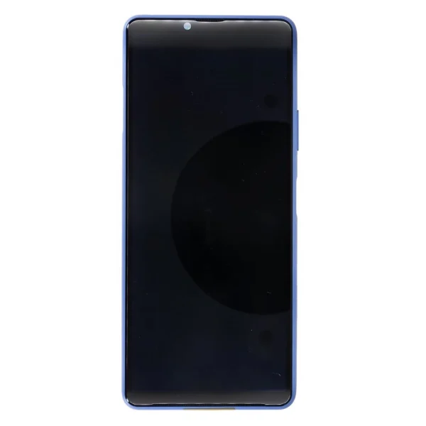 LCD kijelző + érintő egység + előlapi tok Sony BT52 Xperia 10 III készülékhez kék (Service Pack)