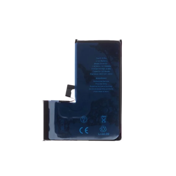 iPhone 15 Pro készülékhez 3274mAh Li-Ion Resetted akkumulátor Bulk