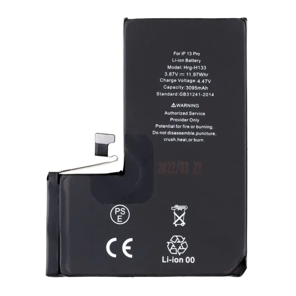 iPhone 13 Pro készülékhez 3095mAh Li-Ion akkumulátor (Bulk)