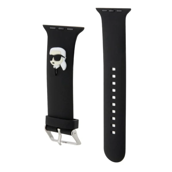 Karl Lagerfeld Karl Head NFT óraszíj Apple Watch készülékhez 42/44/45/46/49 fekete