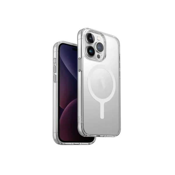 UNIQ Hybrid MagClick Charging Lifepro Xtreme tok Apple Iphone 15 Pro készülékhez - dove frost clear